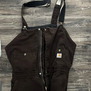 Carhartt Women's Dark Brown bibs